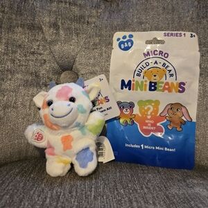 Build-a-bear Ind Bags PASTEL SPLATTER COW🐮🎨